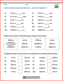 english metric conversion worksheet