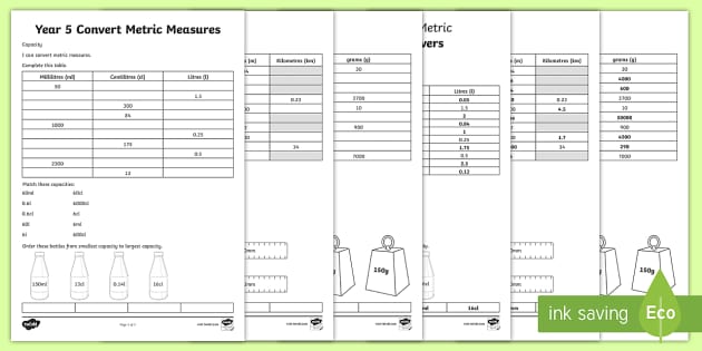 english metric conversions worksheet