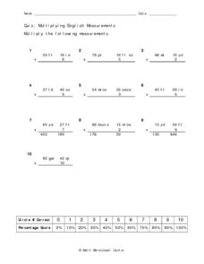 english multiplication worksheet
