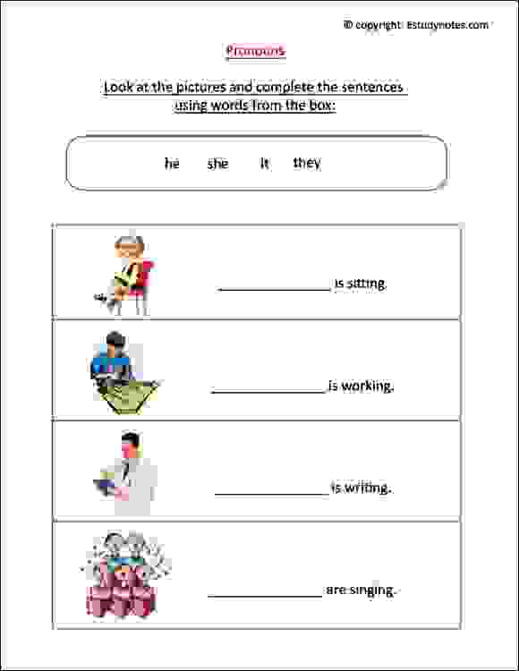 Pronoun Worksheet 4