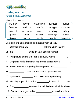 english worksheet 3rd grade