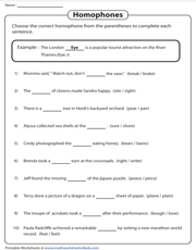 5th Grade Language Arts Worksheets