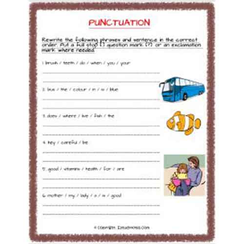 english worksheet 6th grade