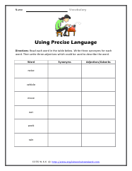 english worksheet 6th graders