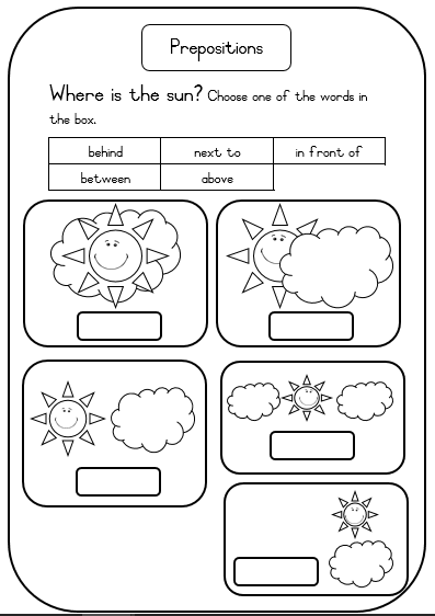 english worksheet for 1 grade