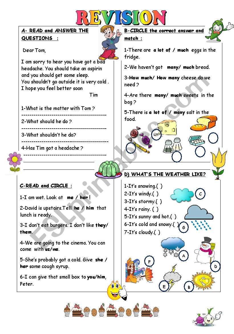 english worksheet for 4th graders