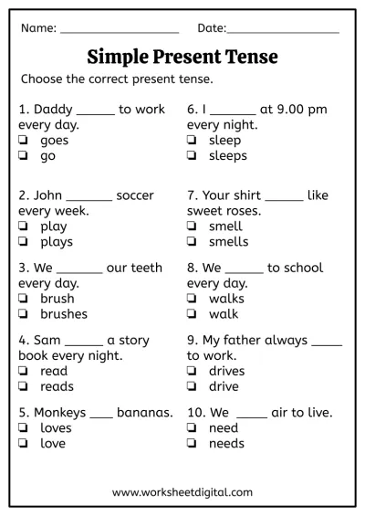 english worksheet for grade 3