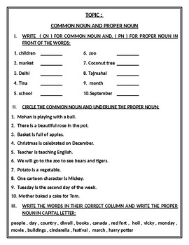 Grammar worksheet for Grade 3 Archives - skoolon.com