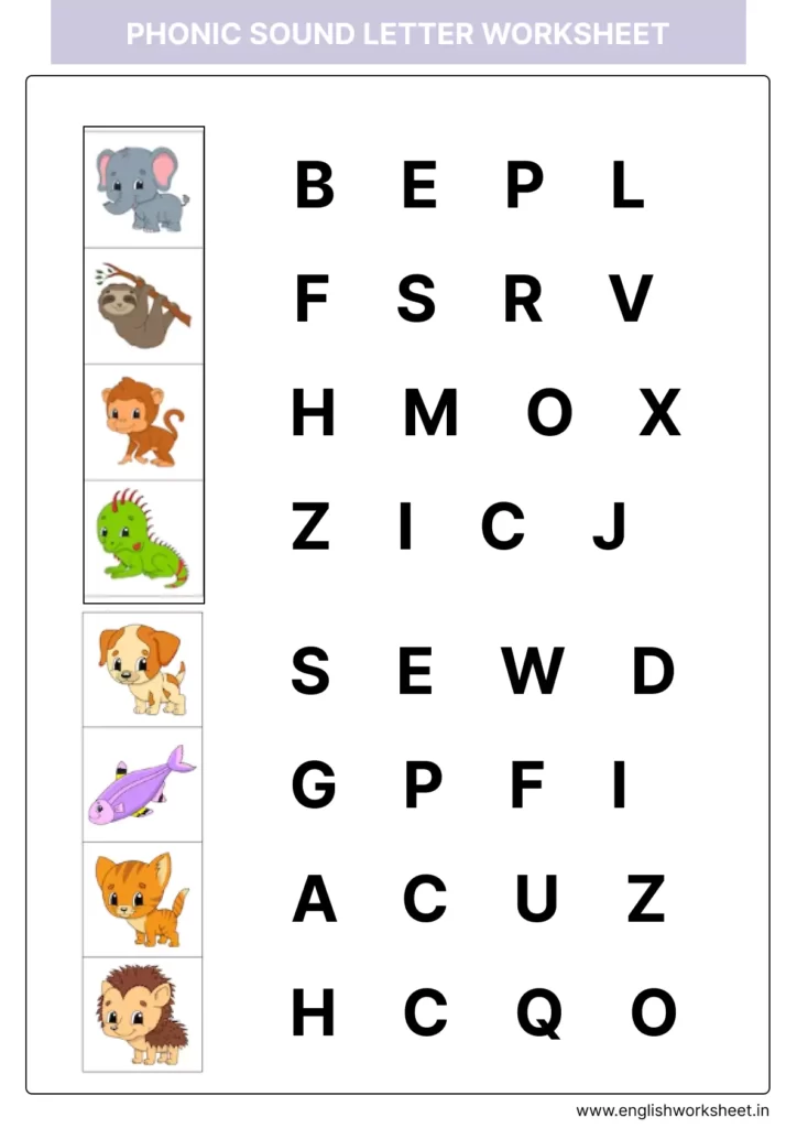 english worksheet for kid