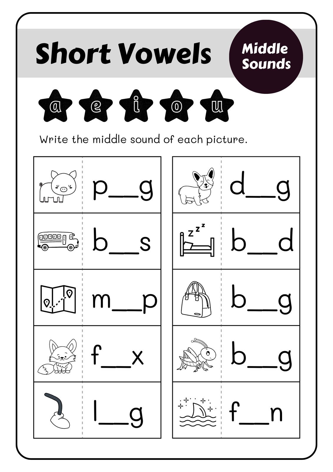 english worksheet for middle school