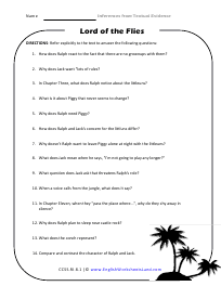 Interpreting And Inferring From Text Worksheets