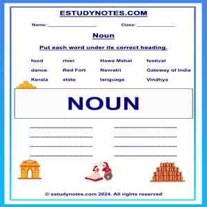 english worksheet proper noun