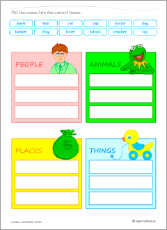 english worksheet proper noun