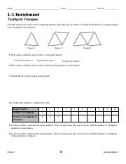 enrichment worksheet answers