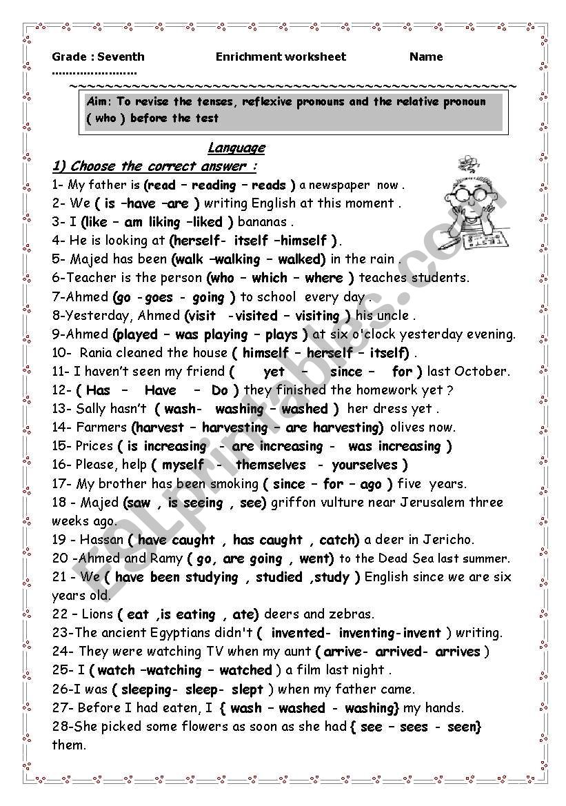 Enrichment worksheet - ESL worksheet by totya ( F )