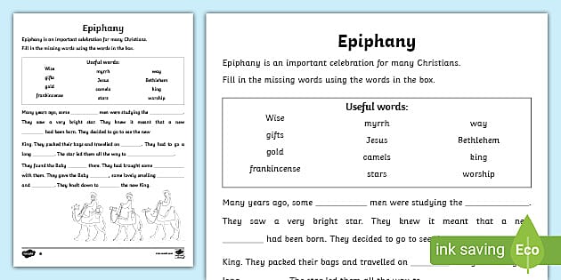 Epiphany Worksheets - KS1 - English Resources (teacher made)