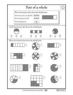 equal parts of a whole worksheet
