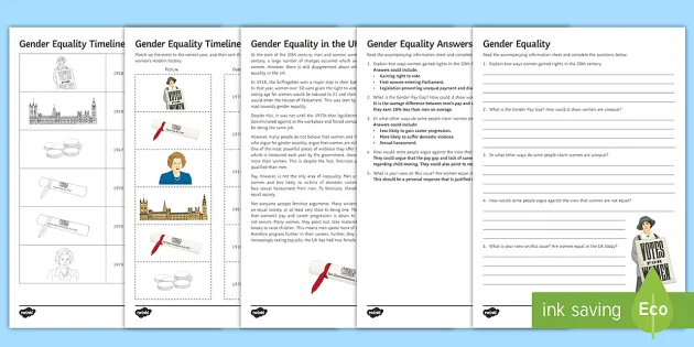 Gender Equality Worksheets Wage Gap Classroom Activity
