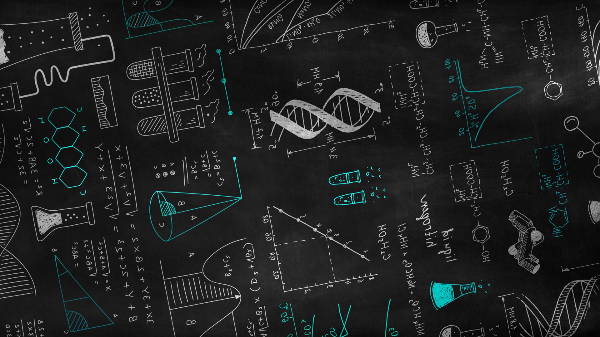 mathematical formulas, formula, DNA, chemistry, science, diagrams ...