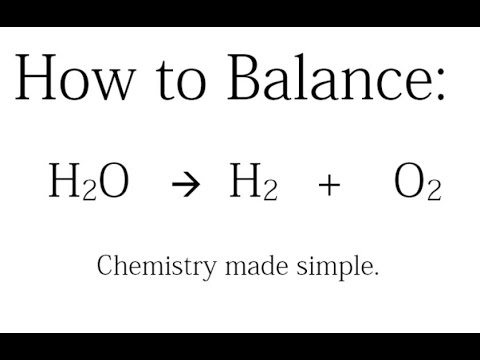 equation for decomposition of water