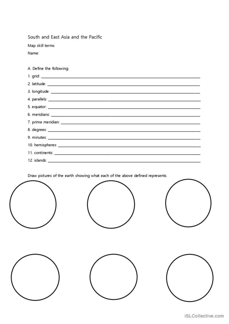 Map Skills: English ESL worksheets pdf &  doc
