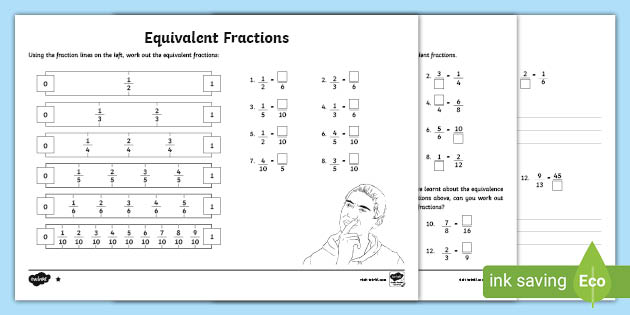 Equivalent Fractions Worksheet - Primary Resources - KS2