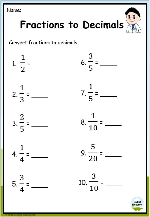 Grade 5 Fraction Worksheets | Free Printables | Math Worksheets