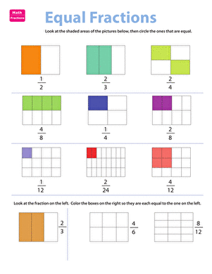 equivalent fraction printable worksheet
