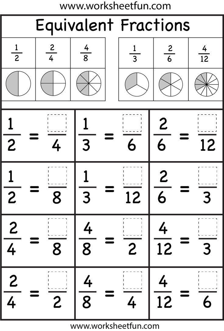 equivalent fractions worksheet 3rd