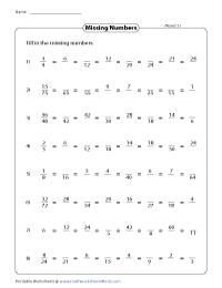 equivalent fractions worksheet 4th grade