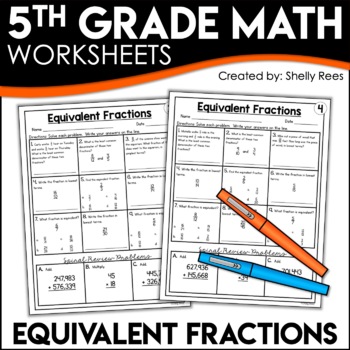 equivalent fractions worksheet 5th grade pdf