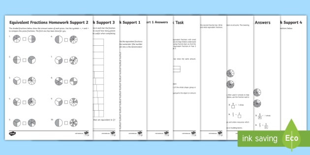 equivalent fractions worksheet answers