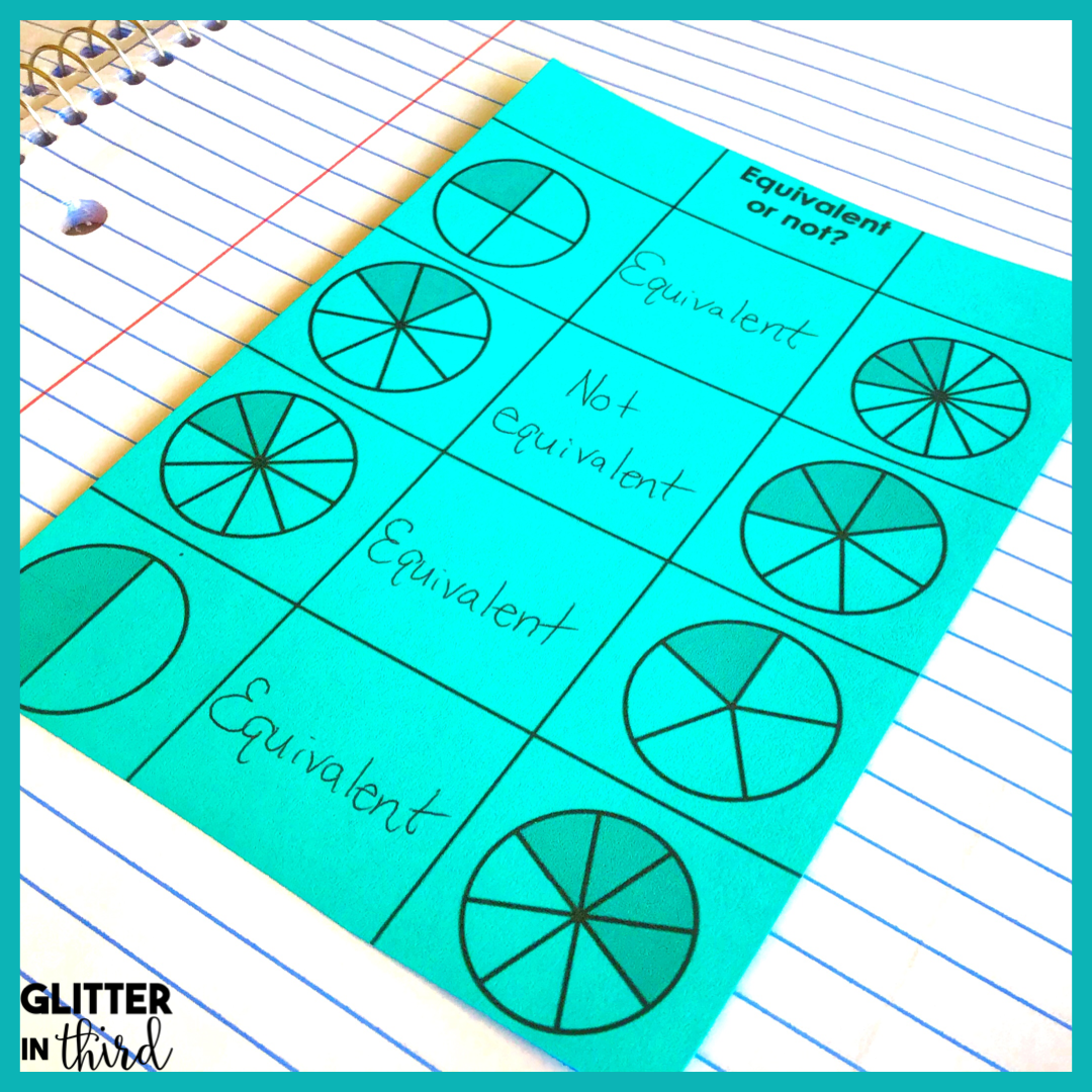 How to make teaching equivalent fractions a success - Glitter in Third