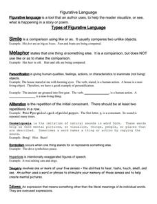 Figurative Language Worksheets Reviewed by Teachers