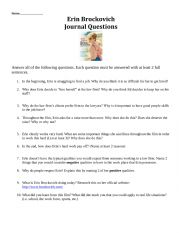 erin brockovich worksheet