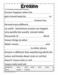 erosion worksheet 2nd grade