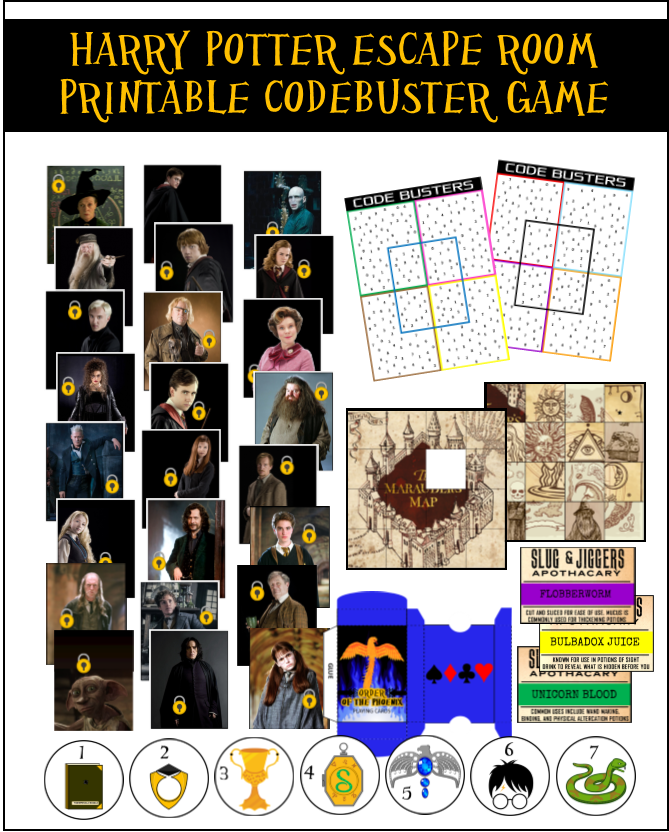 DIY Harry Potter Escape Room Ideas &  Printables
