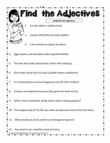 esl adjective worksheet