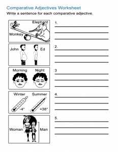 esl adjective worksheet