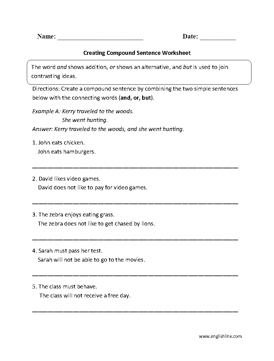 Sentence Structure Worksheets | Types of Sentences Worksheets