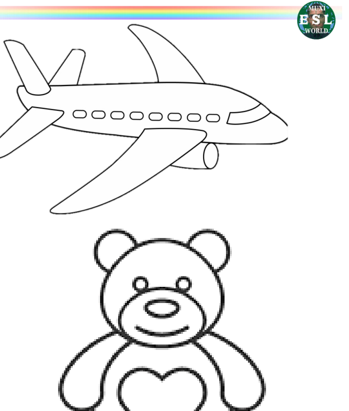 Toys Coloring Worksheet - Muxi ESL World