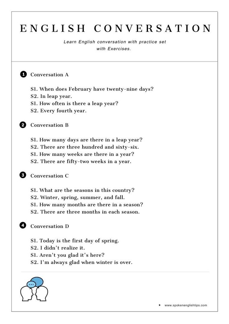 English Conversation Practice Exercise Time And The Calendar English Conversation Practice Exercise Time And The Calendar