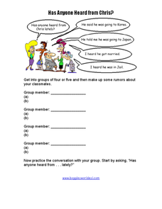 Has Anyone Heard from Chris: ESL Conversation Practice Worksheet ...