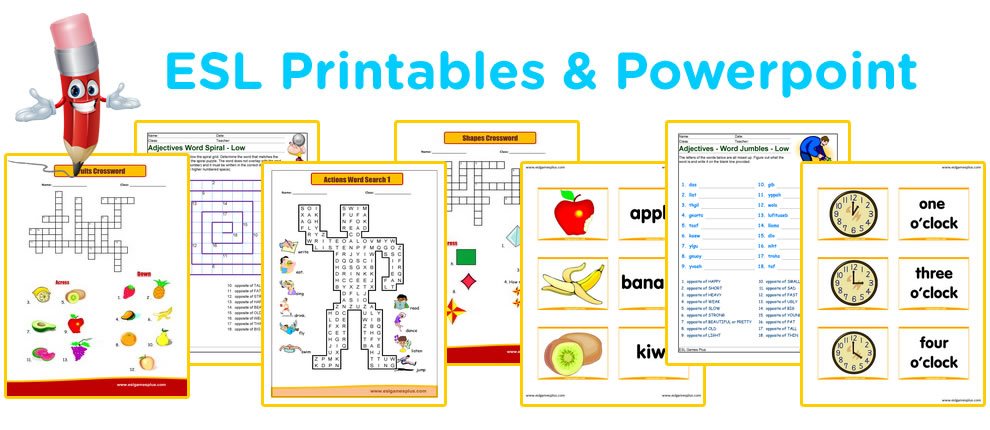 esl games worksheet