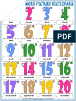 Numbers Vocabulary Esl Picture Dictionary Worksheet For Kids | PDF