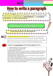How to write a paragraph - ESL worksheet by Lasmer