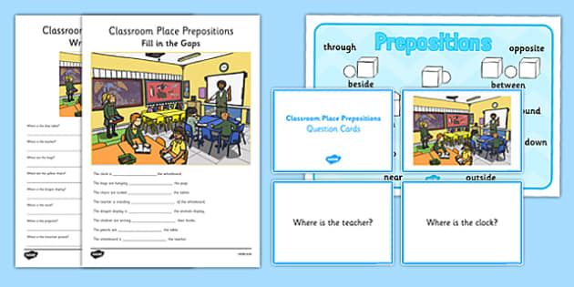 esl prepositions of place worksheet adults