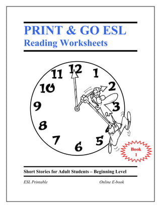 Esl ebook-worksheets for beggining level | PDF