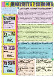 Pronouns ESL Printable Worksheets and Exercises