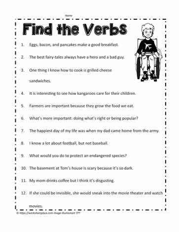 Verbs of Body Movement Interactive Vocabulary Worksheet Listen ...